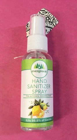Lemon scent Hand Sanitizer Spray 2 fl oz.