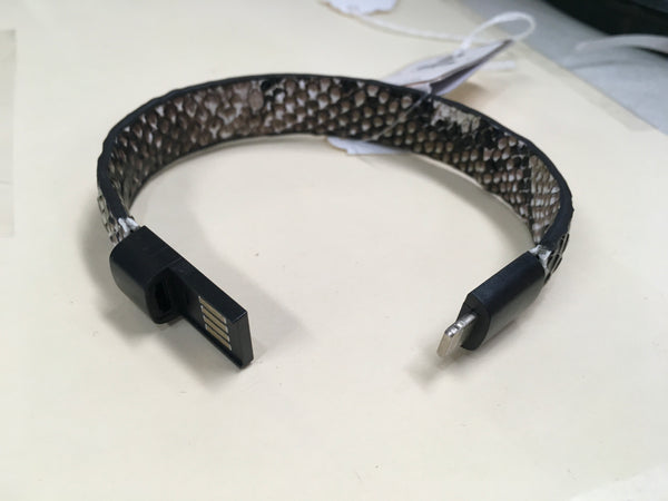 Brown  Snakeskin USB Charger Bracelet