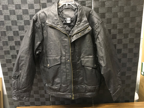 Expressions Genuine leather coat size large pre owned