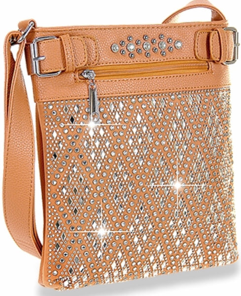 Dark Orange diamond pattern messenger