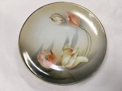 Collectors Vintage Decorative plate R S Germany Tillowitz floral peach