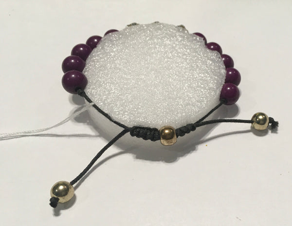Purple rhinestone bracelet