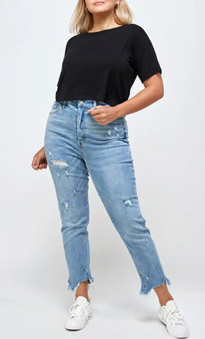 Insane Gene button denim Jeans Plus size