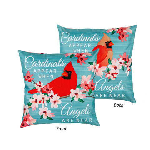 Cardinals Appear Outdoor Pillow Cover