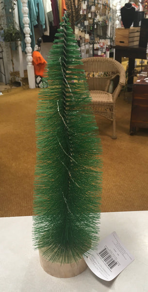 LED Color Changing Bottlebrush Trees, Green, Set of 3