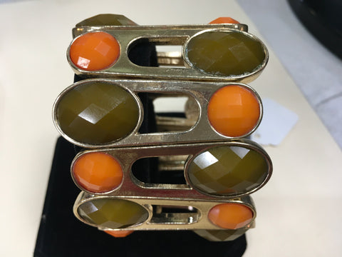 Brown orange stone bracelet