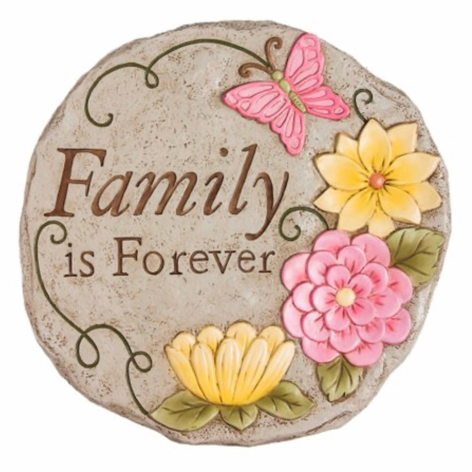 Family is forever garden stepping stone