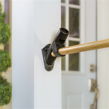 Black 2-Position Cast Iron House Flag Bracket