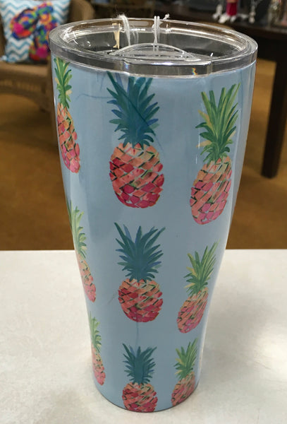 Pineapple Party stainless cup with lid