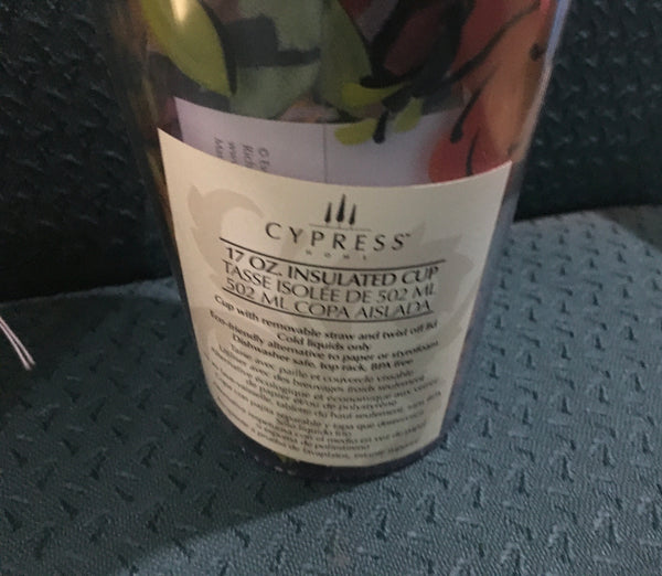 Cypress 17 oz insulated cup with scarf set floral
