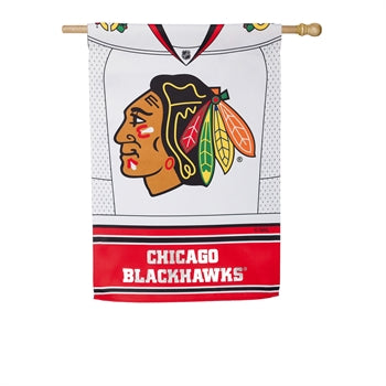 Chicago Blackhawks doubled-sided house flag