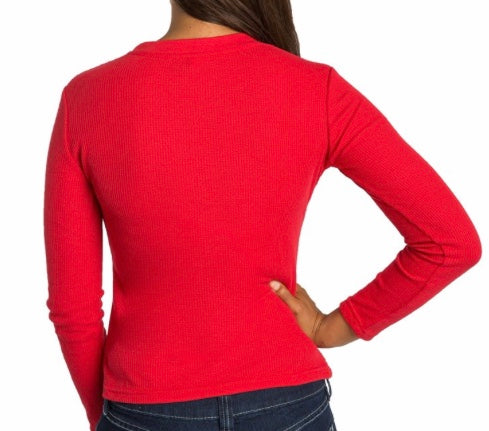 Red fleece lined top