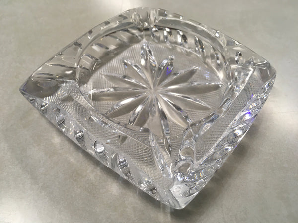Crystal Daisy Star Ashtray Vintage