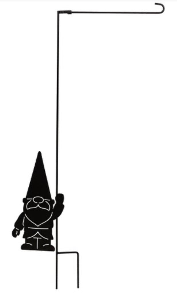 Gnome Garden Flag pole Stand