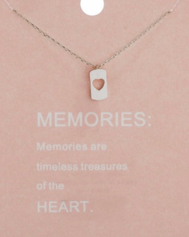 Cut out heart necklace