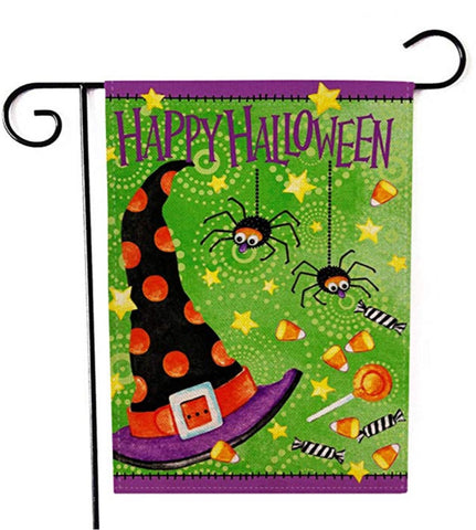 Witch Hat Halloween garden flag