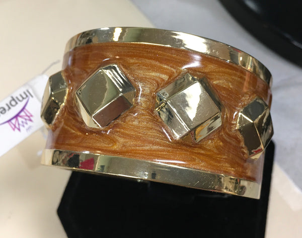 Bronze gold Aztec style bracelet