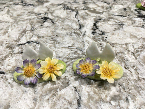 Vintage Crown China place setting holders Forget Me Not pre owned