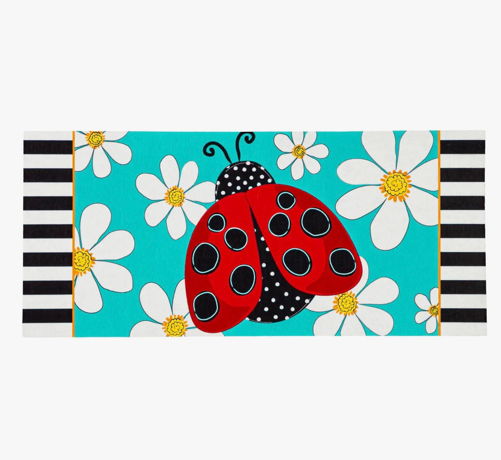 Ladybug with Daisies Sassafras switch mat