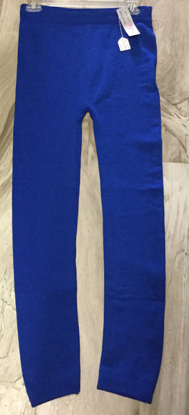 Royal blue fleece leggings Plus