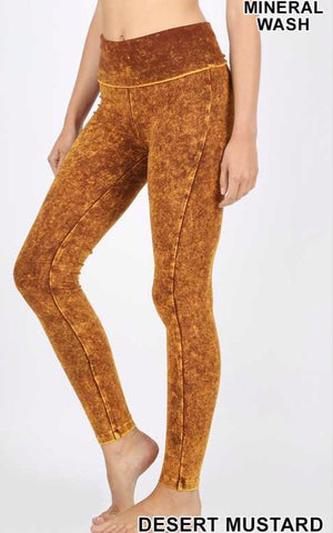 Desert Mustard Zenana Signature Leggings