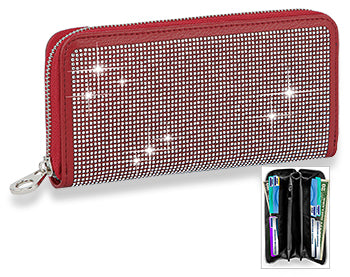 Dark red Dazzling Accordion Wallet
