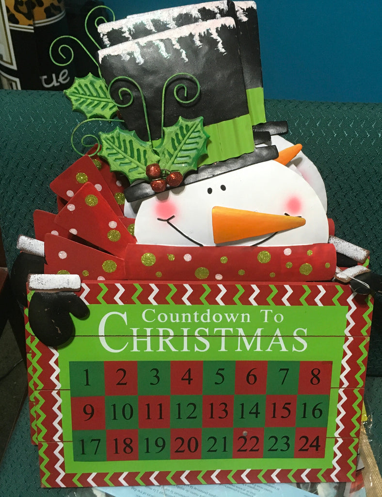 Snowman countdown to Christmas calendar