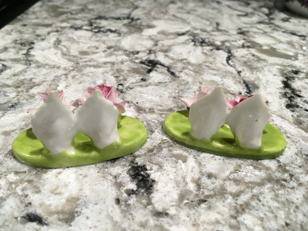 Vintage Crown China place setting holders Roses pre owned