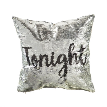 Sequin Bedroom Pillow, Tonight/ Not Tonight