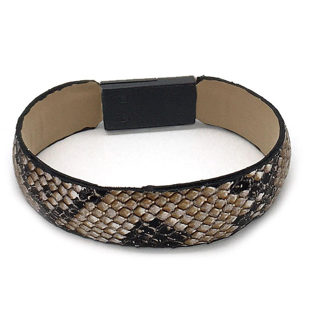 Brown  Snakeskin USB Charger Bracelet