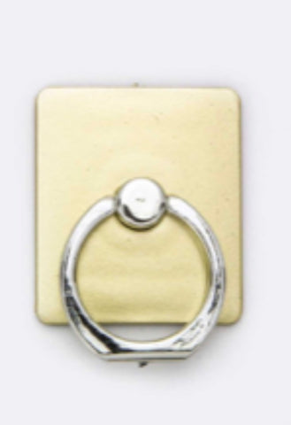 Gold kick stand finger ring