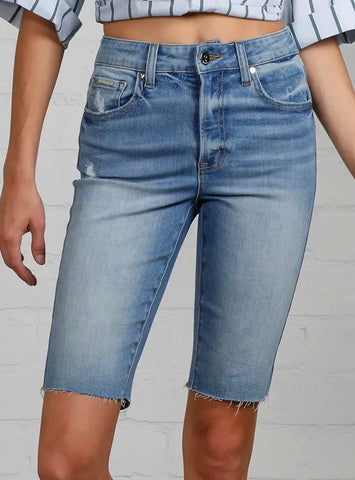 Insane Gene Raw Hem Jean Shorts