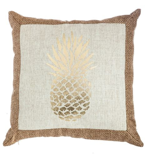 Pineapple burlap pillow