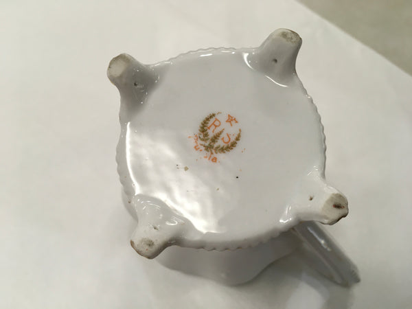 Vintage R S Russia peace branch ruffled footed creamer pitcher preowned
