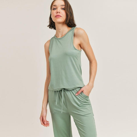 Sage Green Racer Back Tank