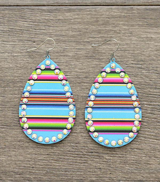 Serape Tear Drop Earrings