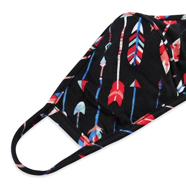 Kids Feather Arrow Print T-Shirt Cloth Face Mask