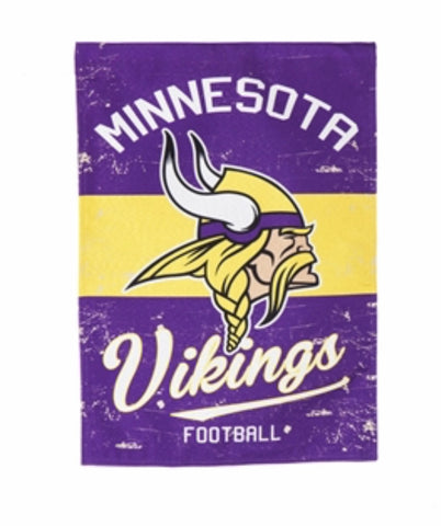 Minnesota Vikings Vintage Linen Garden flag