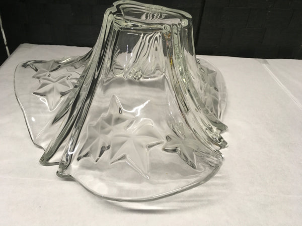 Mikasa etched Ivy Parisian handkerchief crystal bowl preowned