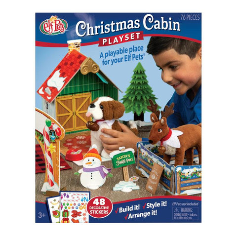 Christmas Cabin Playset Elf on the Shelf pets