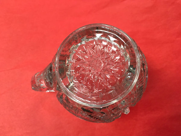 Glass pinwheel sawtooth ridge creamer Estate