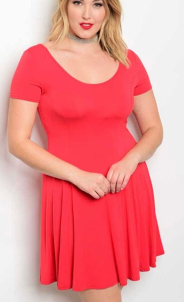 Red swing dress PLUS 3XL