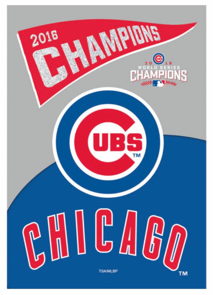 Chicago Cubs 2016 Champions vintage house flag
