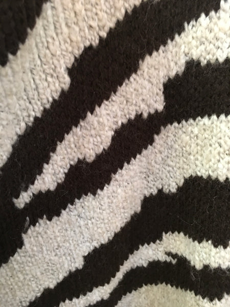Brown zebra print cardigan jacket