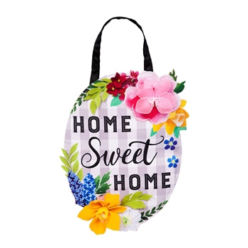 Home Sweet Home Plaid Door Décor