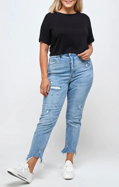 Insane Gene button denim Jeans Plus size