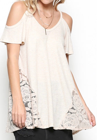 Oatmeal cold should w lace top