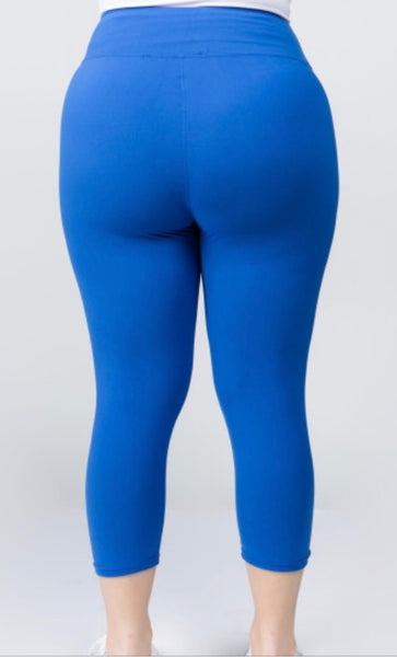 Royal blue Capri legging PLUS