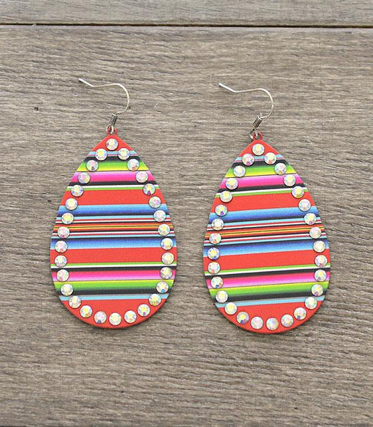 Serape Tear Drop Earrings