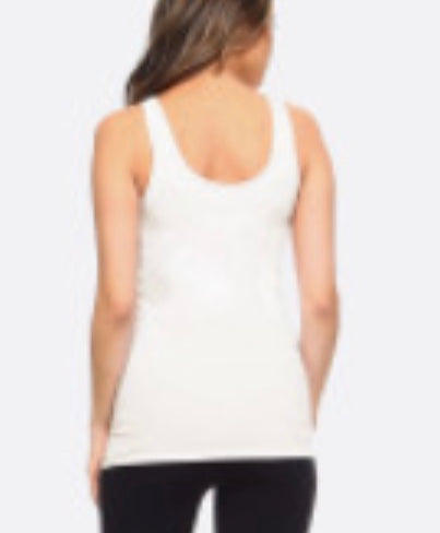 Ivory Round neck tank top